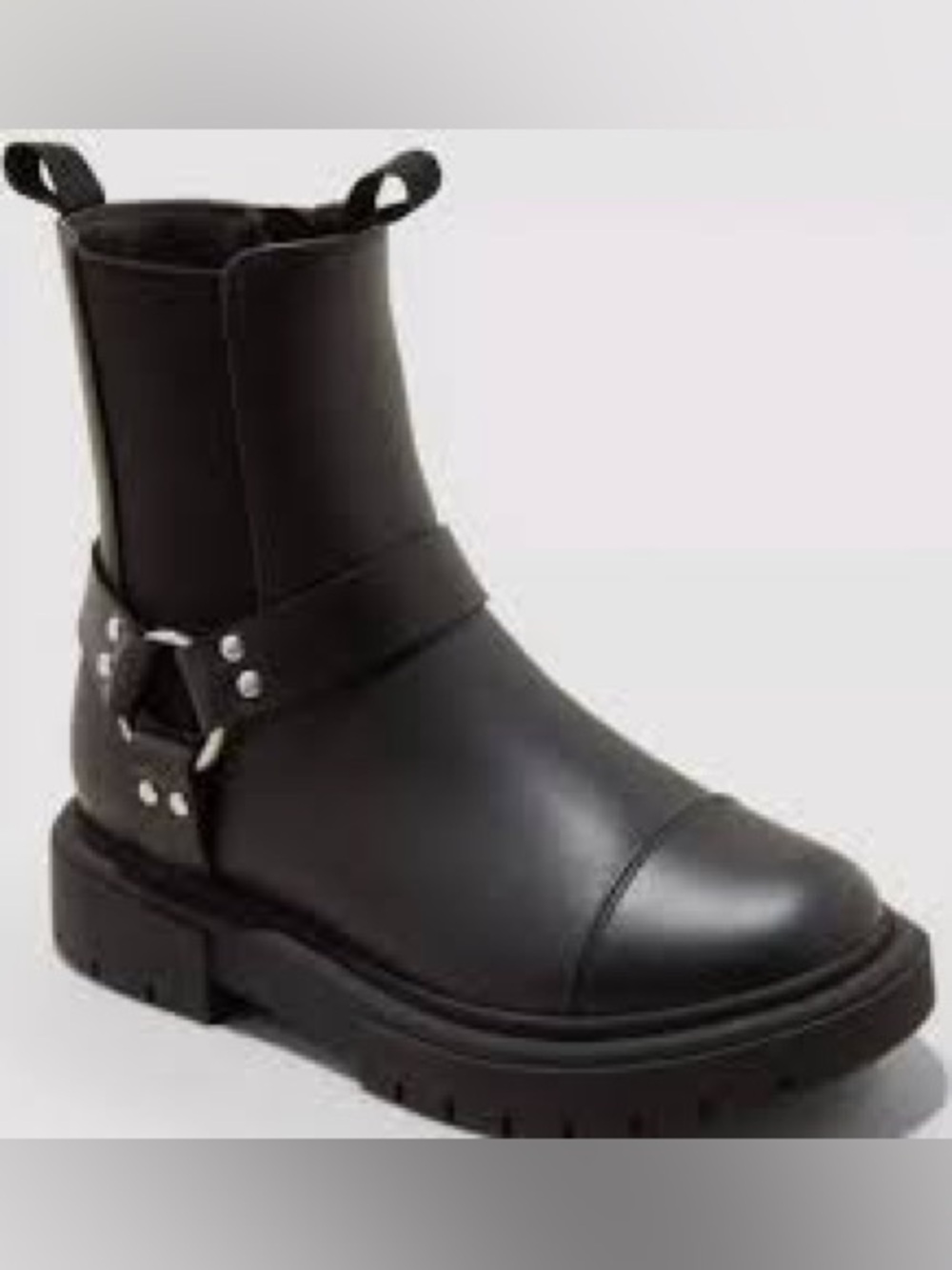 Art Class Moto Boots Size 13 Trendy Black Harness Boot